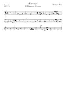 Partition viole de gambe aigue 2, Madrigali a 5 voci, Libro 2, Pecci, Tommaso par Tommaso Pecci