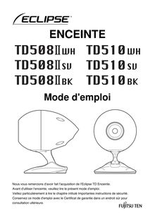Notice Haut-parleurs Eclipse  TD510/TD508II