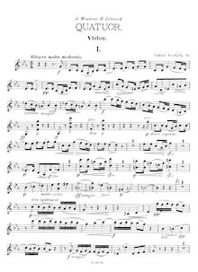 Partition parties, Piano quatuor No.1, Fauré, Gabriel