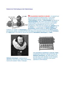 Histoire de l informatique et de l électronique.