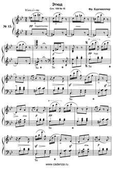 Partition , Les Sylphes, 18 Etudes, Op.109, Burgmüller, Friedrich