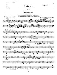 Partition violoncelle, corde quintette No.2, Op.39, G minor, Hirschbach, Herrmann