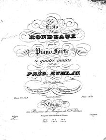 Partition Score (Piano 4-mains), 3 Rondos pour Piano Duet, Op.111