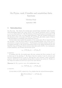 On Pryms rank bundles and nonabelian theta functions