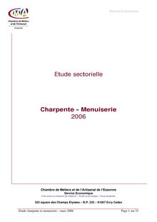 Etude sectorielle Charpente - Menuiserie 2006