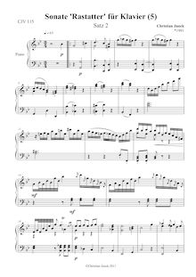 Partition , ♩=65, Piano Sonata No.5 en G major, Klaviersonate Nr. 5 ; Rastatter