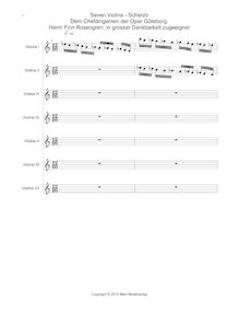 Score, Scherzo pour seven cordes, Minimalistic Piece, free tonality