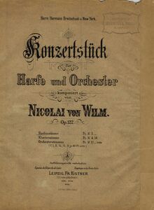 Partition couverture couleur, Konzertstück, Konzertstück für Harfe und Orchester