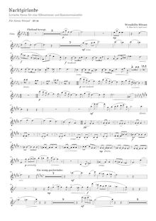 Partition flûte , partie, Nachtgirlande pour Vocalise et Chamber Ensemble