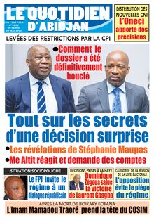 Le Quotidien d’Abidjan n°2852 - Du Samedi 30 mai 2020