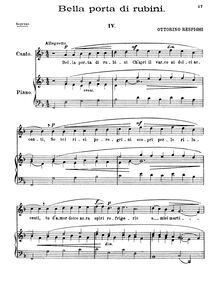 Partition complète (Soprano), 5 Canti all antica, Respighi, Ottorino