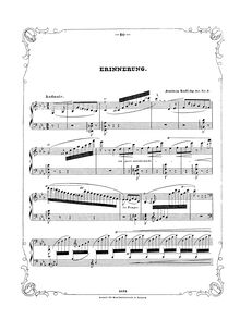 Partition No.2: Erinnerung, Schweizerweisen, Op.60, Raff, Joachim