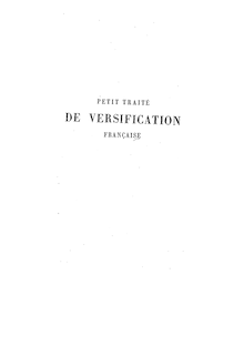 Petit traité de versification française (8e édition) / par L. Quicherat