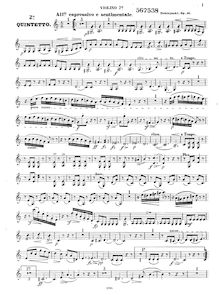 Partition violon 2, corde quintette No.2, Op.40, A minor, Dobrzyński, Ignacy Feliks