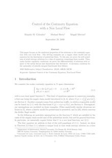 Control of the Continuity Equation with a Non Local Flow