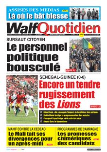 Walf Quotidien n°8942 - du samedi 15 au dimanche 16 janvier 2022