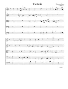 Partition Fantasia VdGS No.24 - partition complète (Tr Tr T B B), fantaisies pour 5 violes de gambe