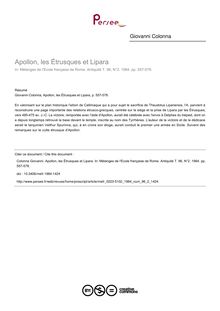 Apollon, les Étrusques et Lipara - article ; n°2 ; vol.96, pg 557-578