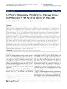 Semitone frequency mapping to improve music representation for nucleus cochlear implants