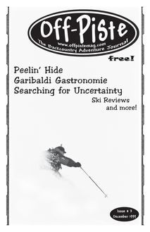 Peelin  hide garibaldi gastronomie searching for uncertainty