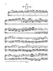 Partition complète, Fugue, Fuge, B♭ major, Bach, Johann Sebastian