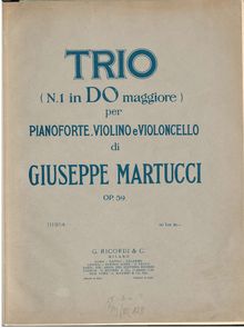 Partition de piano et parties, Piano Trio en C, Op.59