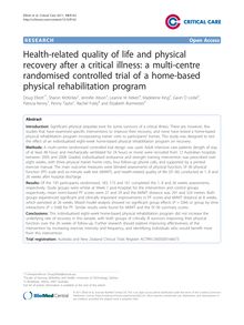 Health-related quality of life and physical recovery after a critical illness: a multi-centre randomised controlled trial of a home-based physical rehabilitation program