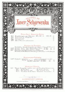 Partition complète (filter), 6 valses, 6 Walzer, Scharwenka, Xaver