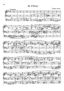 Partition complète, 6 orgue pièces, Adams I, Thomas par Thomas Adams I