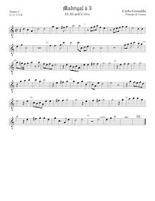 Partition ténor viole de gambe 1, octave aigu clef, madrigaux, Book 3 par Carlo Gesualdo