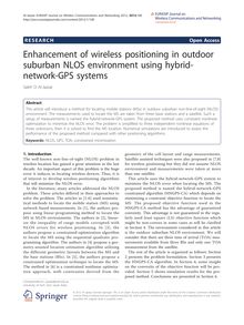 Enhancement of wireless positioning in outdoor suburban NLOS environment using hybrid-network-GPS systems