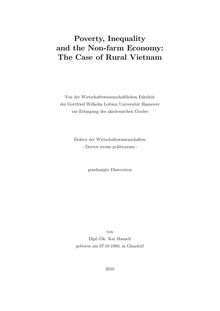 Poverty, inequality and the non-farm economy [Elektronische Ressource] : the case of rural Vietnam / Kai Mausch