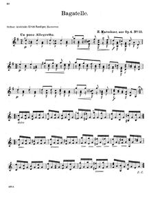 Partition No.10, 5 Bagatelles, Op.4, Marschner, Heinrich
