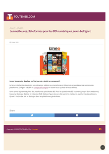 TOUTENBD.COM - Les meilleures plateformes pour les BD numériques, selon Le Figaro 
