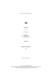 Partition complète, Piano Sonata No. 5, G♯ minor, Novegno, Roberto