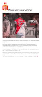Eric Abidal - Retrait - CP AS Monaco