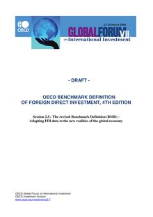 - DRAFT - OECD BENCHMARK DEFINITION OF FOREIGN DIRECT ...