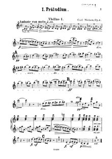 Partition violons I,  pour cordes, Op.1, Kleine Suite, Little Suite, Lille suite, Liten svit