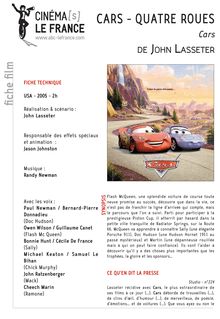 Cars de Lasseter John
