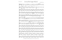 Partition cor 3/4 (F), pour Invincible Eagle, D major/G major, Sousa, John Philip