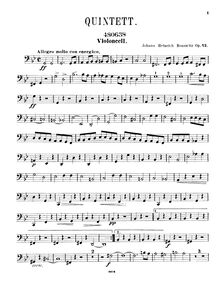 Partition violoncelle, Piano quintette, Op.42, Quintett für Pianoforte, 2 Violinen, Bratsche und Violoncell, Op. 42.