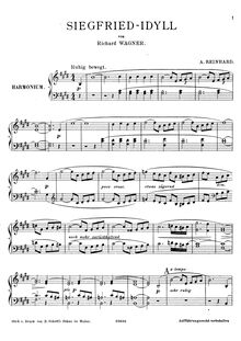 Partition Harmonium , partie, Siegfried Idyll, Wagner, Richard