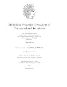 Modelling proactive behaviour of conversational interfaces [Elektronische Ressource] / von Marcello L Abbate