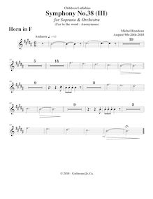 Partition cor, Symphony No.38  Children s Lullabies , E major, Rondeau, Michel par Michel Rondeau