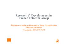 Research & Development in France Telecom Group