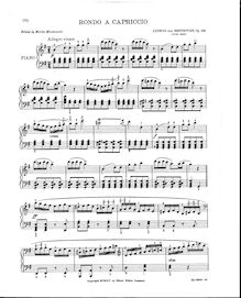 Partition complète Rondo a Capriccio - Beethoven
