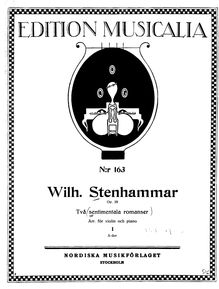 Partition Score (Piano reduction), 2 Romances, Op.28, Stenhammar, Wilhelm