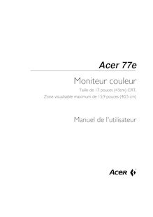 Notice Moniteurs Acer  77E