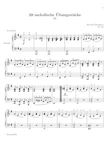 Partition No. 10, 28 Melodische übungstücke, Melodic Practice Pieces
