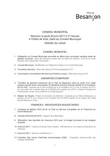 Conseil municipal Besançon 22 juin 2017